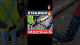 Holiday testing Fire pipe line 🔥 wrapping coating fire fireworks firesafety engineering [upl. by Emmer]