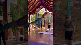 Aerial Yoga Hammock Flip and Trick Tutorial w Lindsay Nova [upl. by Yllut]