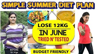 Indian Summer Diet Plan To Lose Weight Fast In Hindi  Lose upto 12 Kgs  Guaranteed Results 🌞 [upl. by Yoc]