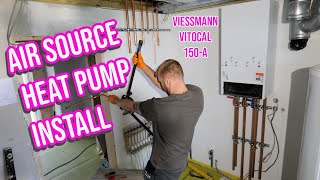 Air Source Heat Pump Installation  Viessmann Vitocal [upl. by Doownyl]