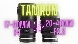 TAMRON 1750mm F4 vs TAMRON 2040mm F28  Mini COMPARISON [upl. by Natale]