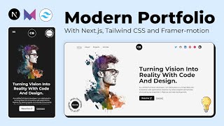 How to Create a Stunning Portfolio Website with Nextjs Tailwind CSS and Framermotion🌟 [upl. by Retnyw]