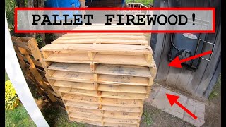 PALLETS Make The Best Firewood [upl. by Shepp]