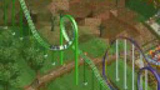 Roller Coaster Tycoon Brakes Fail Glitch [upl. by Calida]