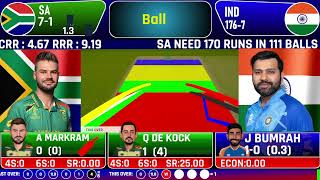 LIVE T20 WORLD CUP INDIA VS SOUTH AFRICA FINAL MATCH  TODAY LIVE CRICKET IND VS SA  LIVE SCORE [upl. by Eyahs]