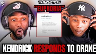 Kendrick Lamar  Euphoria DRAKE DISS  FIRST REACTION [upl. by Anoyet136]