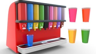 Learn Colors with Color Drinks  Shapes and Colors Collection for Children [upl. by Mosi]