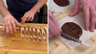 CHOCOLATE DECORATIONS 🍫 3 recipes to wow your guests [upl. by Alphard]