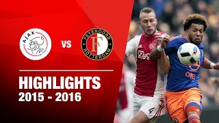 Highlights  Ajax  Feyenoord  Eredivisie 20152016 [upl. by Zoba]