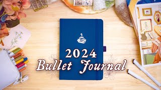 MY 2024 BULLET JOURNAL SETUP • Yearly BuJo Spread Ideas 💐 [upl. by Odlanyar]