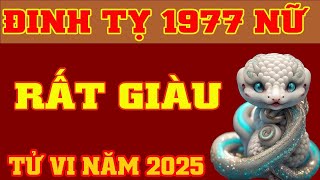 🔴 Tử Vi Tuổi Đinh Tỵ 1977 Nữ Mạng Năm 2025 🌸🌸 Đón Lộc Trời Hưởng Phú Quý [upl. by Daphene]