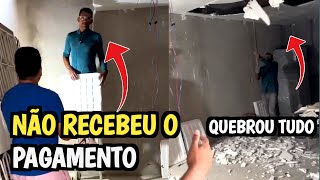 Homem não pagou gesseiro e o mesmo quebrou todo o gesso colocado [upl. by Ecitnirp]