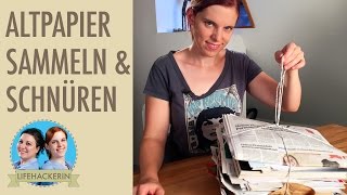 Zeitungen clever bündeln I Einfache Papiersammlung I Recycling Lifehack [upl. by Atiuqer]