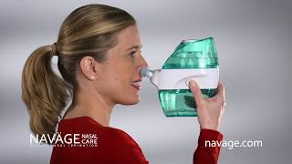 Naväge Nasal Care Flushes Allergens Mucus Dust and Germs [upl. by Ahsiyk]