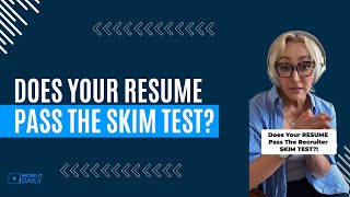 Does Your RESUME Pass The Recruiter SKIM TEST [upl. by Erret]