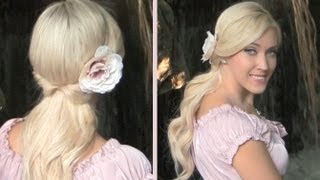 Cute easy everyday half up half down hairstyle with curls for medium long hair [upl. by Aseret]