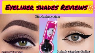 Eyeliner shades Reviews  How to draw eyeliner wings  liquid Eyeliner 😍 wings eyelinerhack [upl. by Cohlier]