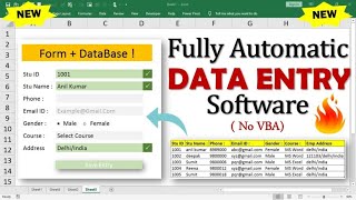 Excel Form How to make Entry form in excel Hindi Tutorial exceltips excel [upl. by Giovanna705]