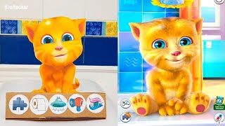 Talking Ginger  morning fun  happy mood  enjoyment  talkingcat  talkingtom [upl. by Orthman]