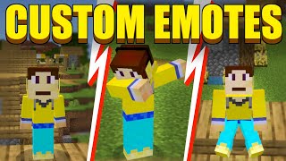 Add NEW EMOTES in MCPE 117  Minecraft Bedrock Edition  Custom Emotes [upl. by Erinna727]