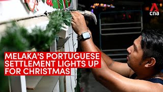 Deck the halls Melakas Portuguese Settlement lights up for Christmas [upl. by Ellenrad]