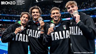 Parigi 2024  BRONZO ITALIA Staffetta 4x100 stile libero  Radiocronaca di Manuela Collazzo Radio1 [upl. by Neveda]