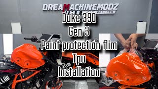 Duke 390 gen 3 ppf installation  ppf  duke390  gen3  duke  bikeppf  automobile  chennai [upl. by Bartie766]