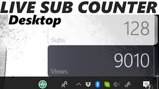 LIVE SubscriberView counter for your DESKTOP W Rainmeter Tutorial [upl. by Olgnaed579]