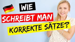 Richtig schreiben lernen Satzbau einfach erklärt │Deutsch A1  B2 [upl. by Derby]