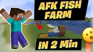 Simple AFK Fish Farm Minecraft under 1 Minute 121 [upl. by Nalat]