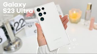 Samsung Galaxy S23 Ultra unboxing aesthetic 🧸  asmr  free samsung accessories ✨️ [upl. by Aelgna]