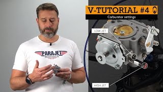 PARAJET EXPLAINS 04  VITTORAZI MOTORS MOSTER 185  CARBURETOR SETTINGS PARAMOTOR ENGINE MAINTENANCE [upl. by Nahtan537]