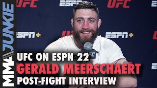 Gerald Meerschaert credits introspective work after Chimaev loss for win at UFC on ESPN 22 [upl. by Misak]