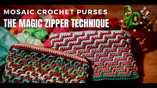 Mosaic Crochet Purse  Full Tutorial [upl. by Redvers]