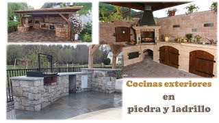 Cocinas exteriores  Piedra  Ladrillo [upl. by Lindblad]