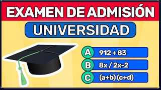 EXAMEN DE ADMISIÓN PARA LA UNIVERSIDAD 2024✅ MATEMÁTICAS EXAMEN UNIVERSIDAD [upl. by Thornie283]