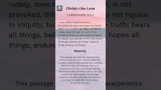 ChristLike Love bibleverseofthedayencouragement bibleverseofthedayexplained [upl. by Fortna]