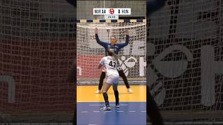 INSANE REFLEXES 😨 handball håndbold ehfeuro2024 goalkeepersaves [upl. by Anayhd]