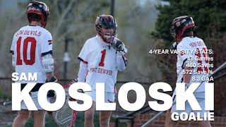 Sam Kosloski • 2024 Senior Year Lacrosse Goalie Highlights • Canisius 28 [upl. by Bartle]