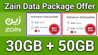 Zain Internet Packages Offer  Zain 30GB 50GB Data Packges Offer 3 Month 2 Month amp 1 Month Packge [upl. by Amitak]