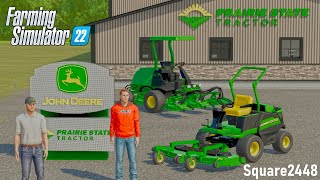 Buying NEW John Deere Mowers amp Chevy Duramax  FS22 Landscaping [upl. by Omer59]