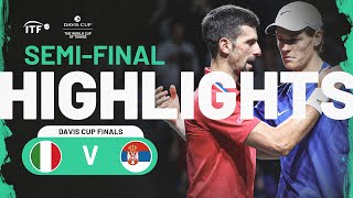 Highlights Sinner ITA v Djokovic SRB  Davis Cup Finals 2023 [upl. by Westney]