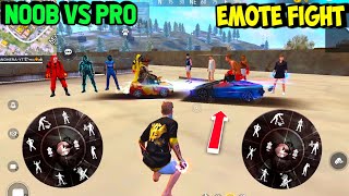 Free Fire Emote Fight On Factory Roof  New Lemborghini Emote  Noob Vs Pro  Garena Free Fire 🔥⚡ [upl. by Hullda]