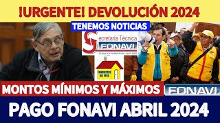 NUEVO FONAVI SALEN MONTOS MÍNIMOS y MÁXIMOS para FONAVISTAS FONAVISTA5 ONP [upl. by Hen]