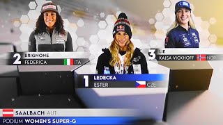 ESTER LEDECKÁ  1místo SuperG  Saalbach  2024 [upl. by Noemi]