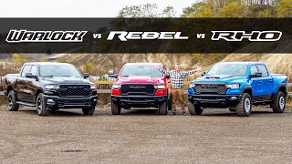 New 2025 Ram RHO vs Ram Rebel vs Ram Warlock My Favorite Truck Is [upl. by Jorie138]