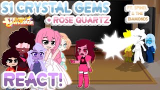 🌺⭐ S1 Crystal Gems  Rose Quartz React  ft Spinel amp The Diamonds  Gacha [upl. by Natsirhc]