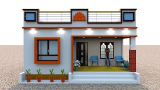 2 Bedroom Small House Design  2 Bedroom East Facing House Plan [upl. by Mauretta]