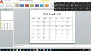 How to make calendar in MS PowerPoint [upl. by Seed]