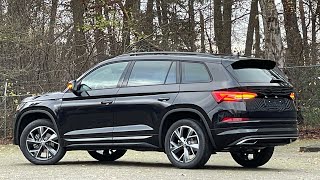 Skoda NEW Kodiaq 2022 Sportline in 4K Black Magic Metal 19 inch Triglav Walk around amp detail inside [upl. by Homere]